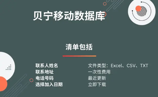 贝宁移动数据库